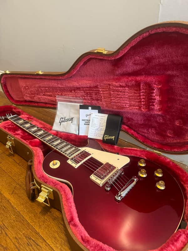 2025 Gibson Les Paul Standard ‘50s Plain Top - Sparkling Burgundy image 1