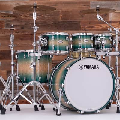 YAMAHA PHOENIX PHX 5 PIECE DRUM KIT, TEXTURED TURQUOISE SUNBURST image 1
