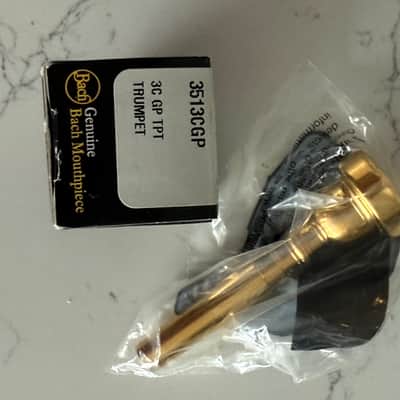 Bach 3513CGP Trumpet Mouthpiece - 3C - Gold Plated image 6