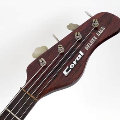 1968 Danelectro Coral Deluxe Bass - Brilliant Red - Rare 34" Scale Bass - Lipstick Pickups -Original Case image 8