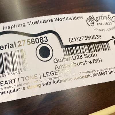 Martin Standard Series D-28 2023 Acoustic Guitars Satin Amberburst image 13