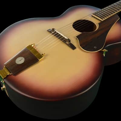 Round hole acoustic luthiery archtop guitar Manouche Gypsy image 9