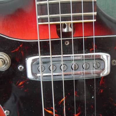 Teisco electric guitar 1960''s to 1970's - sunburst JAPAN 23 1/2" scale image 8