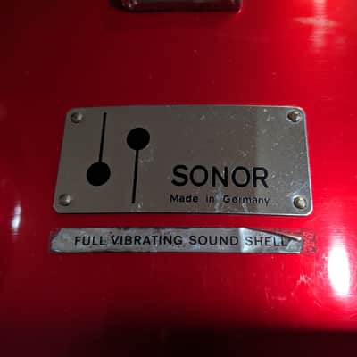 Sonor Made in Germany Mid 70's Champion Red 4 Pc Drum Set 22, 16, 8, 9, Clean! image 2