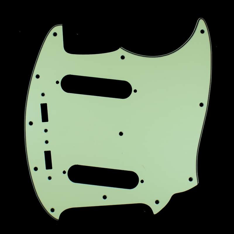 Replacment Pickguard For Mustang Classic Series style ,3Ply Vintage Green image 1