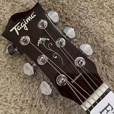 Tagima Modena Electric Acoustic Guitar, Maple Neck, Rosewood Fingerboard, Blue Finish image 10