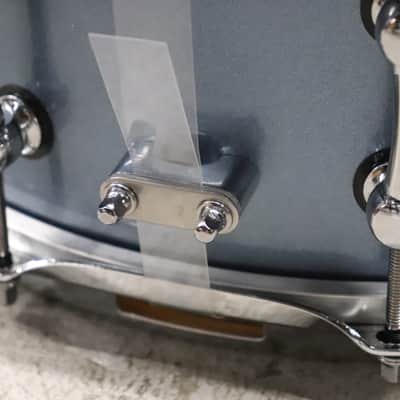Ahead Steam Bent 1-ply Maple Snare Drum 6x14 Custom Porcaro Blue Finish image 8