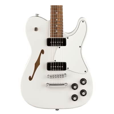 Used Fender Jim Adkins JA-90 Telecaster Thinline - White w/ Laurel FB image 1