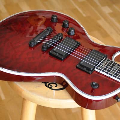 ESP LTD EC-1000 QM LH STBC See Thru Black Cherry Left Handed / Deluxe Series / Eclipse LP Type / EC1000 LH / IW22030344 image 6