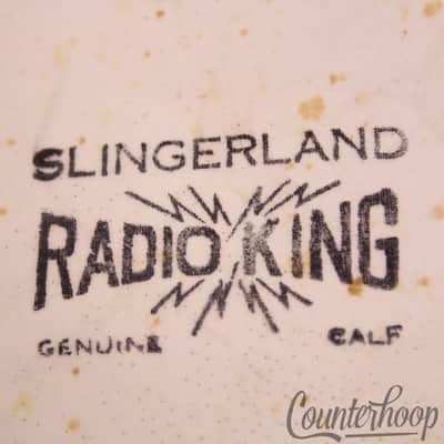 *Slingerland Radio King 24" Bass Drum Calf Skin Head Vintage 40s Sparks USA RK* image 2