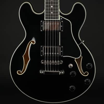 Eastman T484-BK 14" Thinline, Seymour Duncan Pickups in Black #P2401908 image 1