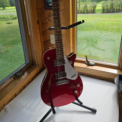 Gretsch G1626 Synchromatic Sparkle Jet with F-Hole 1999 - 2004 - Red Sparkle image 15