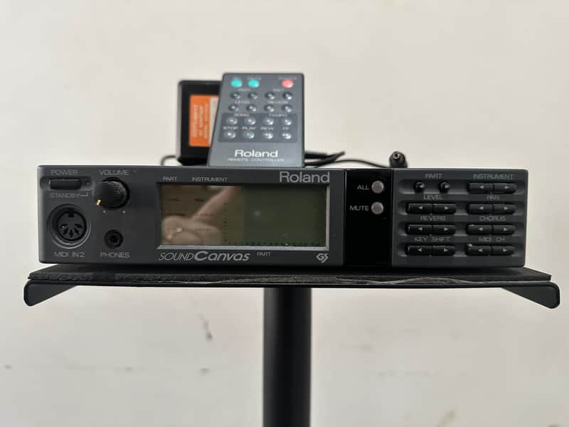 Roland Sound Canvas SC-55 MIDI Sound Generator 1991 - 1993 - Black + with Remote Controller & Original Power Supply image 1