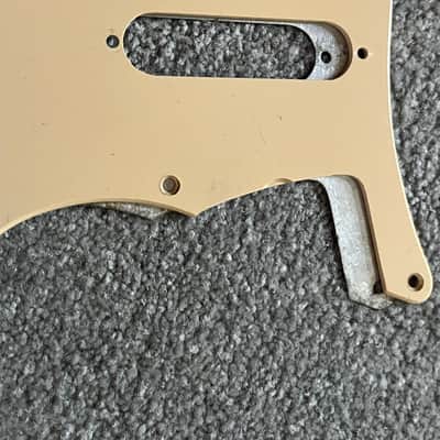 Vintage Fender Musicmaster guitar pickguard tan vintage w/shield image 2