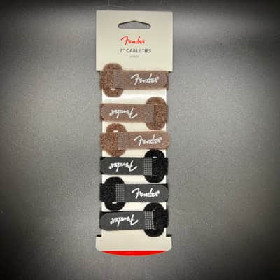 Fender Cable Ties 7", Black/Brown image 1