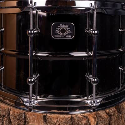 Ludwig LU0814C Universal Brass 8x14" Snare Drum with Triple Flange Hoops 2022 - Present - Black Nickel over Brass with Chrome Hardware image 1