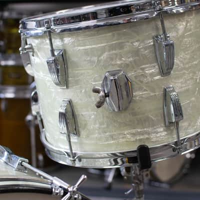 1960s Ludwig "Super Beat" White Marine Pearl Drum Kit image 13