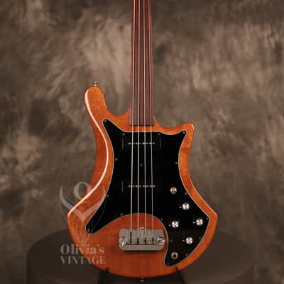 1977 Guild B 302-F FRETLESS Bass Natural Mahogany image 2