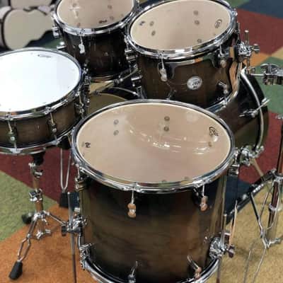 Pacific by DW 5-Piece Concept Maple Exotic Shell Pack (Charcoal Burst over Walnut) (PDCMX2215WC) image 7