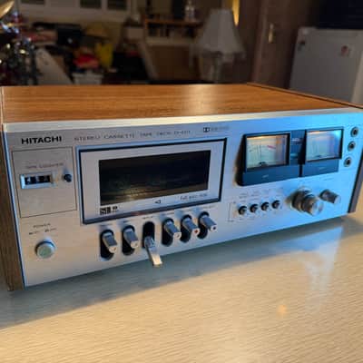 Hitachi Stereo Deck D-410 VU Metres Wooden Casing Fresh Full Servicing X Rare🎶 image 4