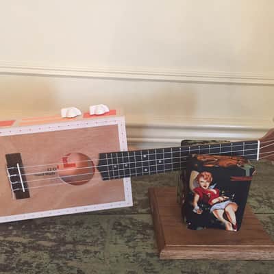 Taconic Cigar Box Guitar Concert Ukulele - Catch 22 Toro - Acoustic/Electric - PreAmp - Video image 3