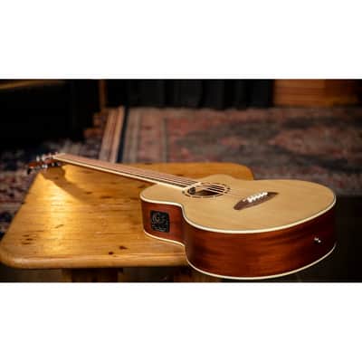 Ortega D7CE-5 - Acoustic Electric 5-String Bass Medium Scale Ortega Spruce Mahogany Cutaway image 2
