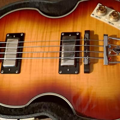 Beautiful  2013 Epiphone Viola - Borwn Sunburst with "HOFNER MODIFICATIONS" image 3