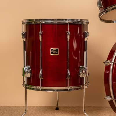 1990s Yamaha Stage Custom Cranberry Red Drum Set image 2