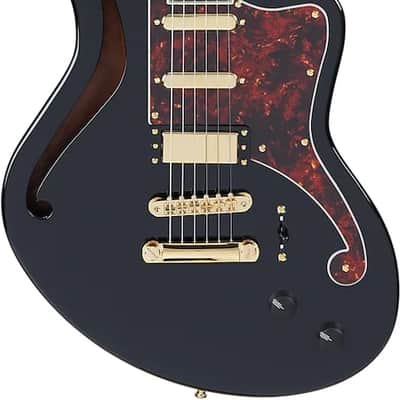 D'Angelico Deluxe Bedford SH Semi-hollowbody Electric Guitar - Black
