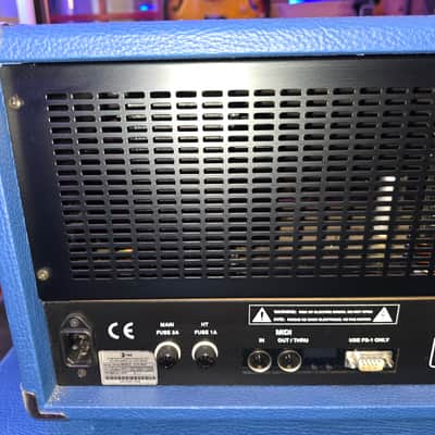 The Valve THE VALVE AMP 100W Head + Matching 4x12 Cab (3-Channel, MIDI, EL34) — Hand-Wired Italian Boutique 20 - Dark Blue image 5