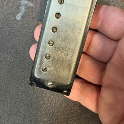 Epiphone Gibson Mini Humbucker Nickel Patent Sticker Pickup Set Wilshire Sheraton 1963 image 8