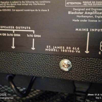 Blackstar St james 50 watt 1x12 combo anp 2024 - Black image 2