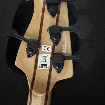 Hot Wire In-law Bass Guitar 424 Custom Neck Thru 4 String Peemium Build 2016 - Multi Strip Maple/Sapwle image 6
