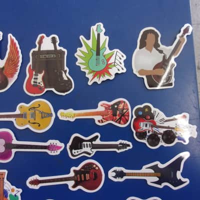 Lot of 57 Gloss Electric & Acoustic Guitar Decals Stickers #2 Case Candy Phone / lap top decor scrap booking etc image 2