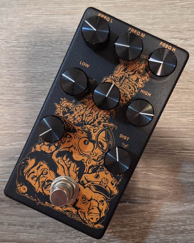 Abominable Electronics Chaotic Evil Ned 2020 - Black / Orange Pedal Board Friendly Version ( Limited Edition ) Bild 1