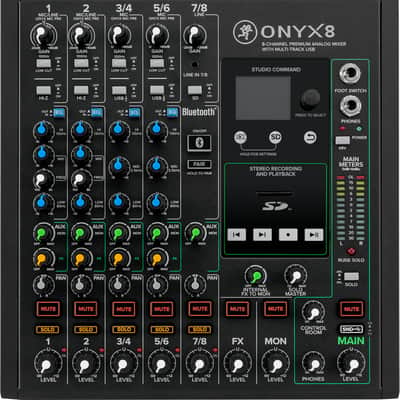 Mackie ONYX8 8-Channel Analog Mixer w/USB/3-Band EQ+Bluetooth+Se Electronics Mic image 2