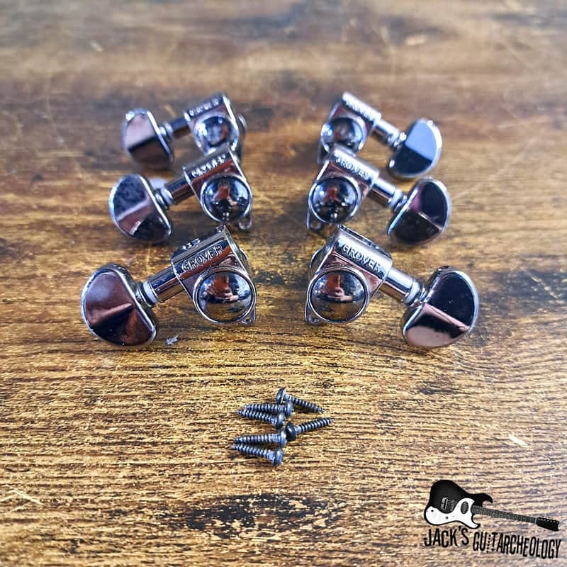 Grover 102N 3x3 10mm Tuners (2010s - Black Chrome) image 1