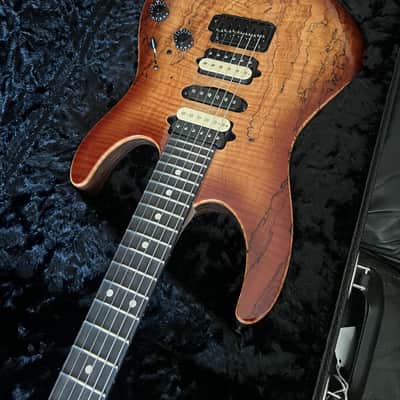 Suhr Modern Spalt Maple Brown Burst: Black Limba Body image 8
