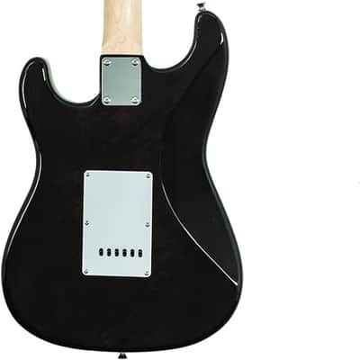 Washburn Sonamaster 6 String Solid-Body Electric Guitar, Right, Transparent Black (SDFTB) image 2