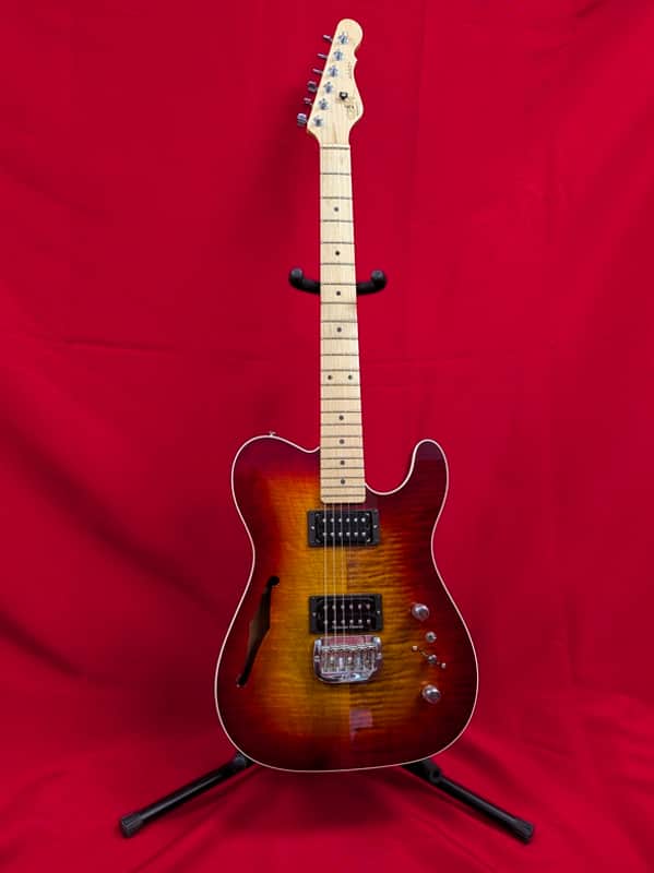 G&L (USA) ASAT Deluxe Semi-Hollow - Cherry Burst image 1