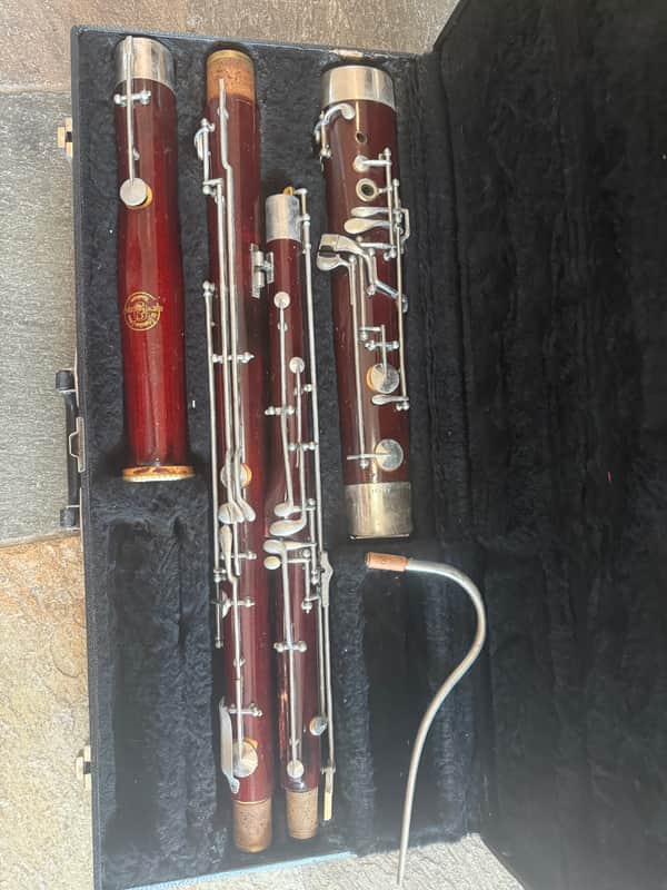 Schreiber brand Wood Bassoon  with case.  Made in Germany image 1