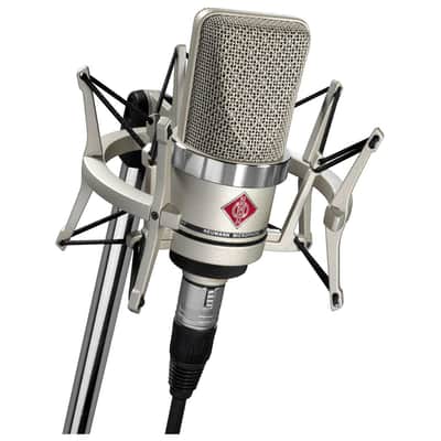 Neumann TLM102 Studio Set (Nickel) Condenser Microphone with EA4 Shockmount image 1