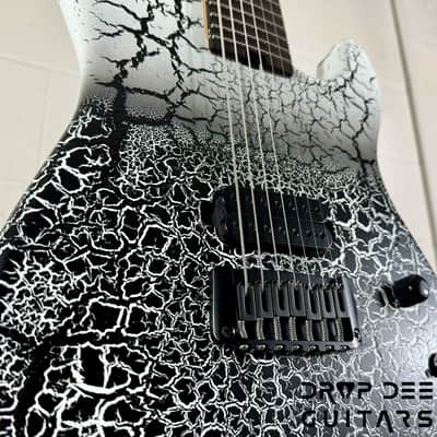 Schecter USA Custom Shop John Browne Signature Zenith 7 Baritone 7-String Electric Guitar w/ Case - Fracture White image 8