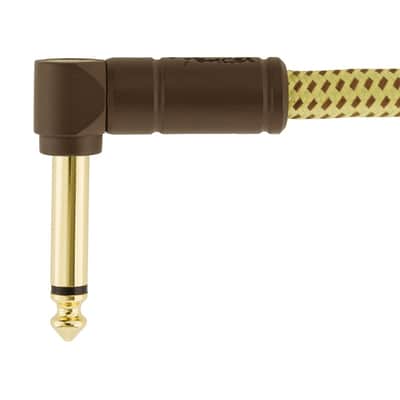 Fender Deluxe Series Straight to Angle Instrument Cable - Tweed - 15 ft. image 3