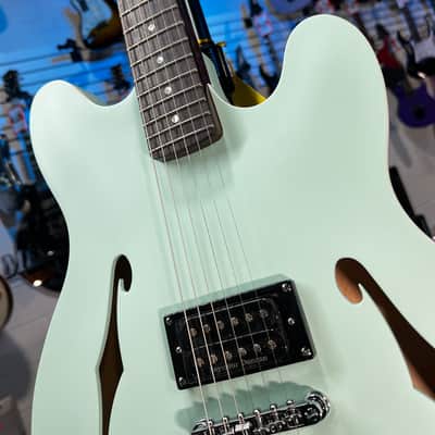 Fender Tom DeLonge Starcaster Semi-hollowbody Electric Guitar - Satin Surf Green FREE PLEK! 467 image 6