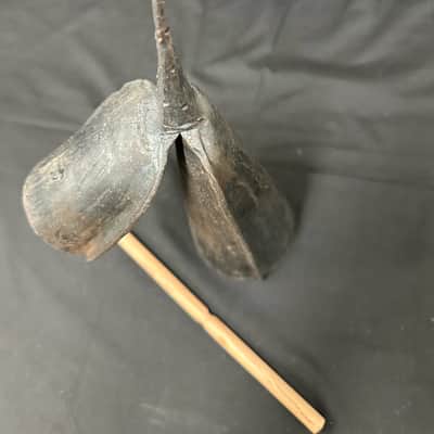 Gankogui, West African Double Bell, Large 13"x4", w/Beater - MINT image 13