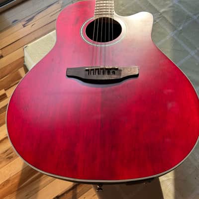 Applause AB-24-2S Ovation Acoustic/Electric Guitar 2020’s - Ruby Red Satin image 2