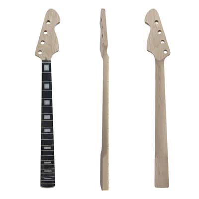 Maple Replacement Electric Bass Guitar Neck, 4-String 20 Fret 30'' Scale Length 42mm Nut and 65mm Heel Rosewood Fretboard Bolt On Unfinished Bass Neck DIY Installation & Repair image 1