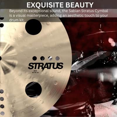 Sabian 18" Stratus Zero Crash Cymbal – B20 Bronze – Natural Finish – Brand New image 9