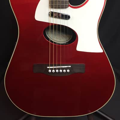 ギター Fender telecoustic DLX 2008 Fender Telecoustic DLX Candy Apple Red | Cream City Music